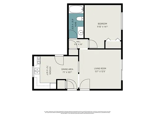 Floor plan One bed