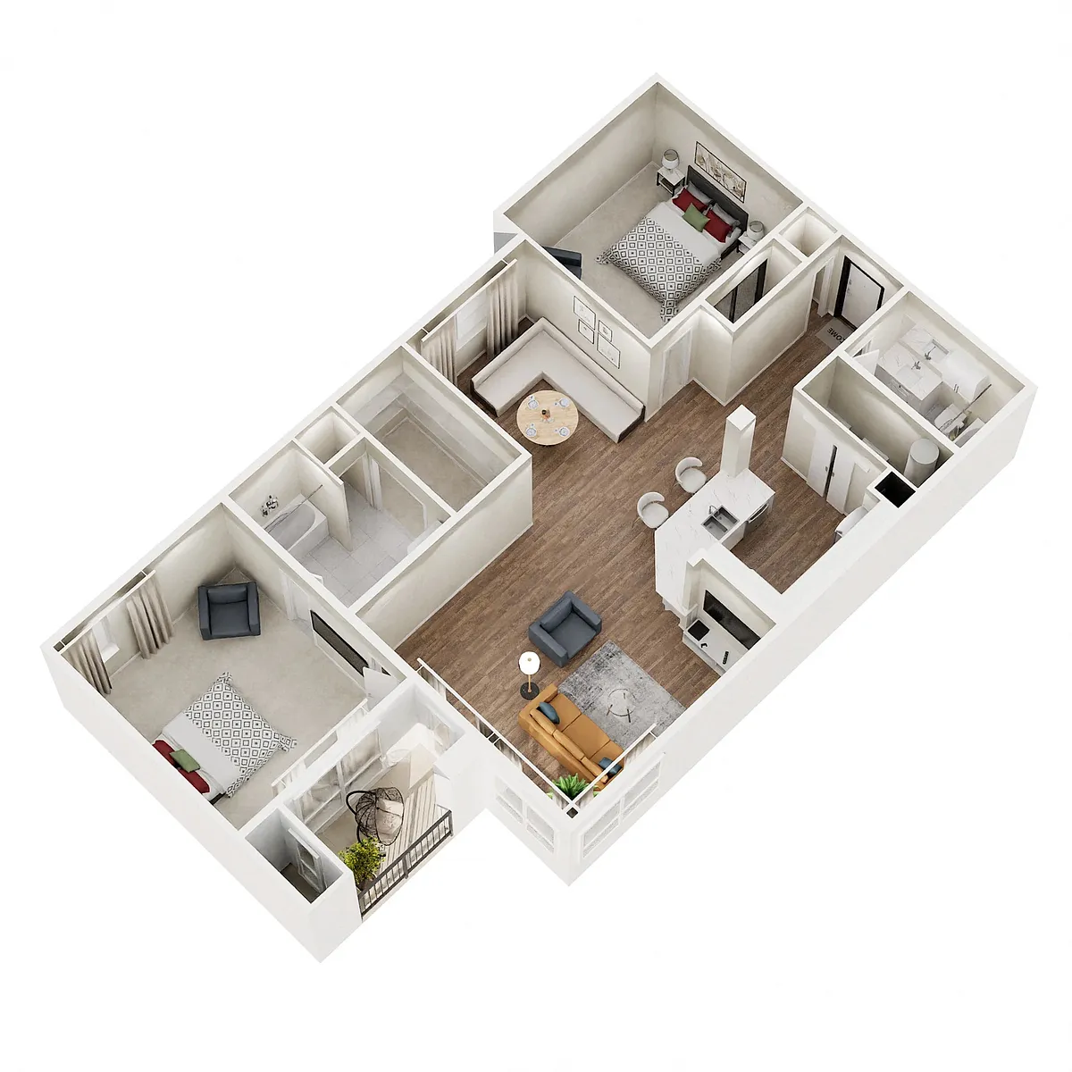Floor plan C - Renovated