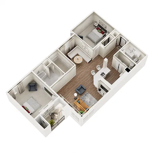 Floor plan C - Renovated