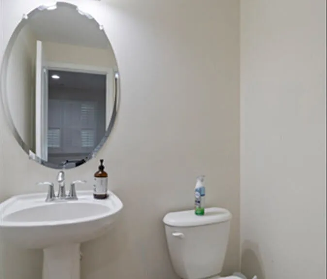 First floor powder room.