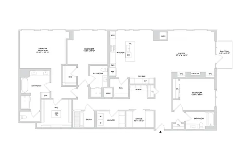 Floor plan PHD2 (3x3)