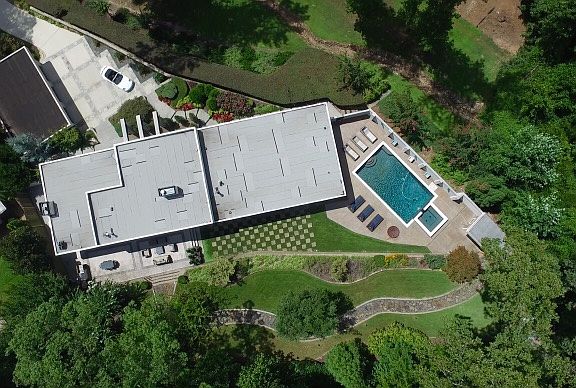 Aerial view of the property