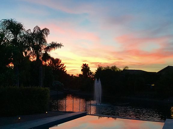 Sunset on the water.