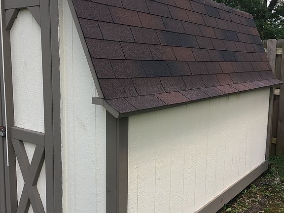 Backyard storage shed.