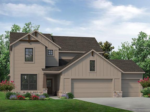 Elevation A- 3 car garage