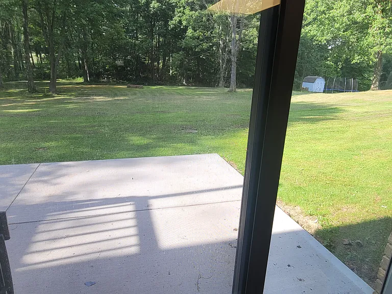 Patio view from third bedroom.