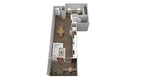 Floor plan 1X1 T5 - T6