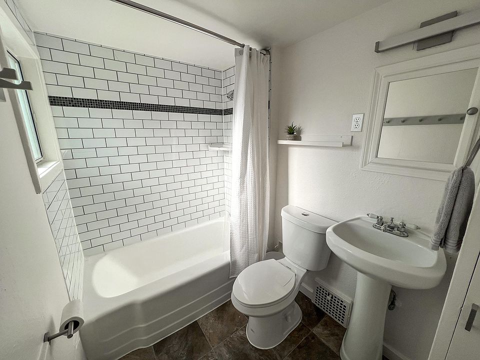 Tiled shower with updated finishes