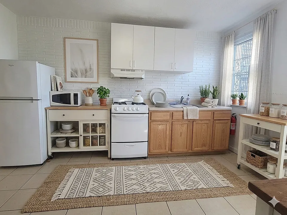 virtually staged kitchen