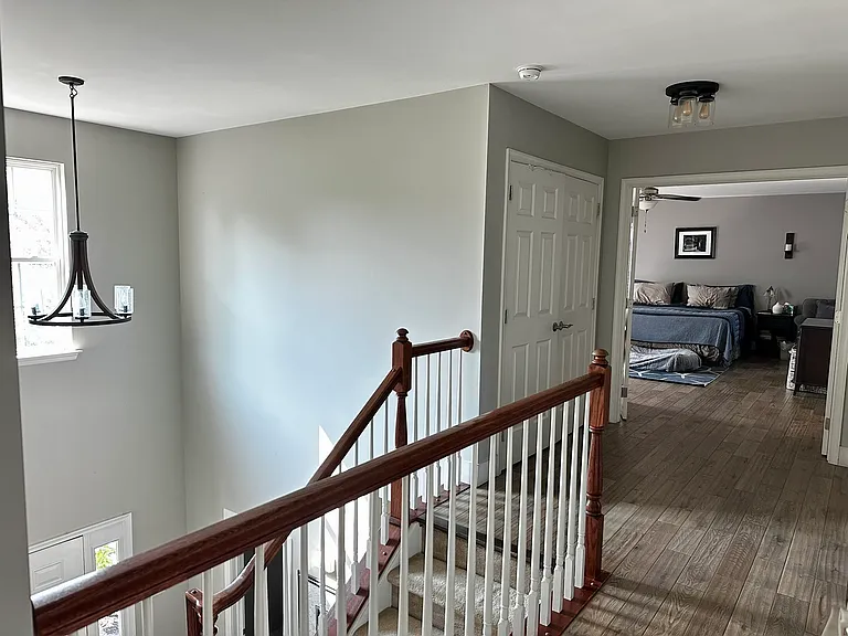 Hallway laundry room.