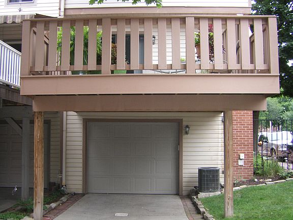 Deck with garage
