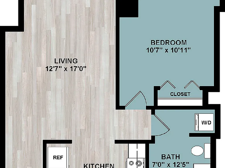 A.1 | 1-Bedroom Floorplan A.1 | 1-Bedroom Floorplan