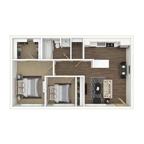 Floor plan 2x1 Cottage
