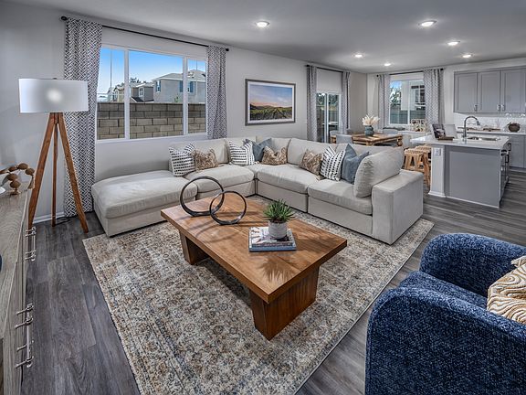 Great room in the 3017 floorplan at a Meritage Homes community in Temecula, CA.