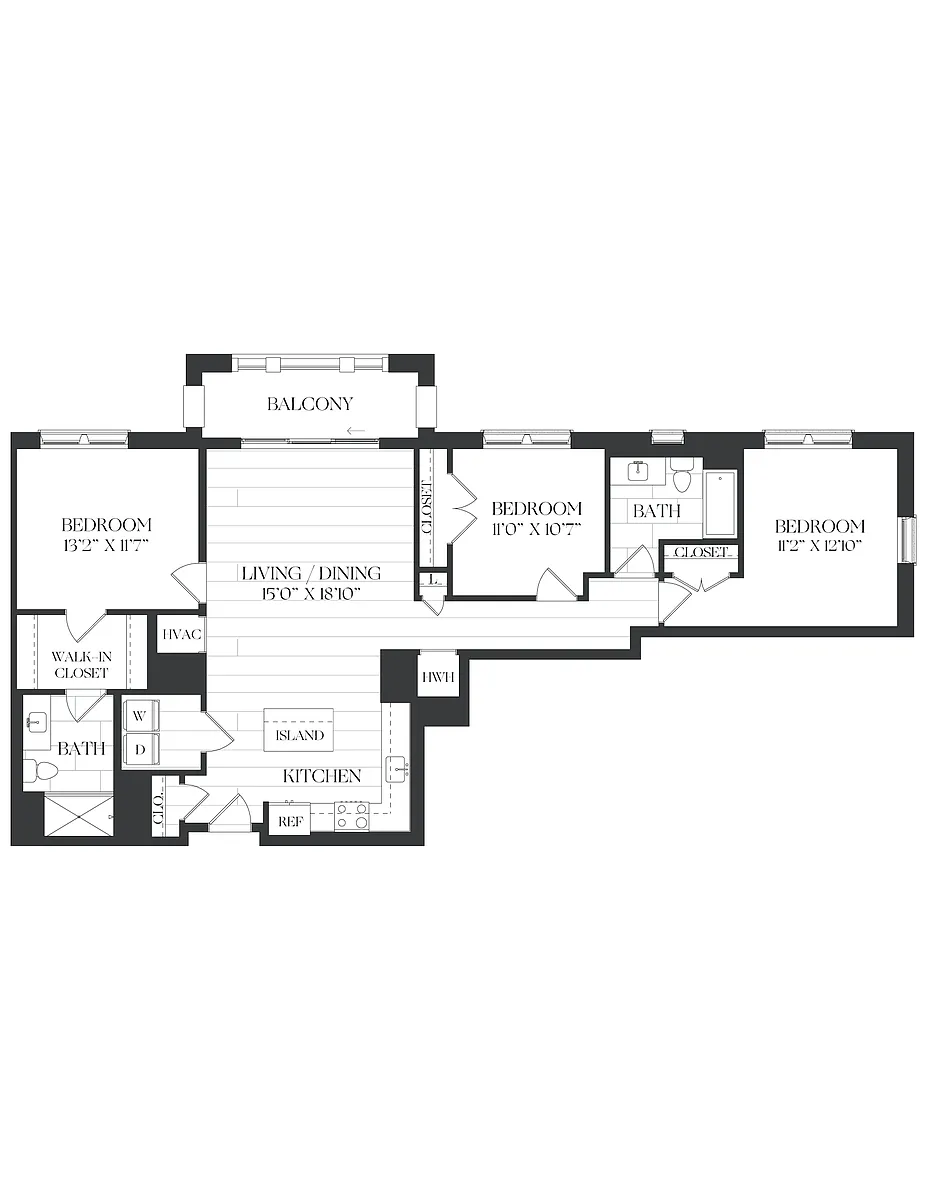 Floor plan 3 Bed/2 Bath-3B-2-A-The Barrett