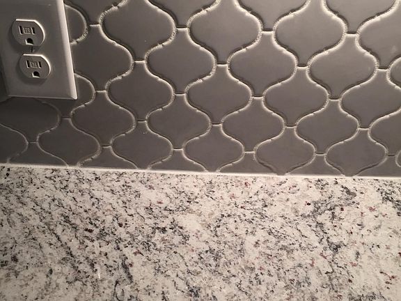 Kitchen granite and back splash