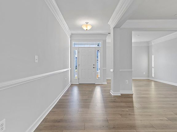 The foyer in the Summerfield on homesite 1062 at Lakeside at Trappe by Brookfield Residential.