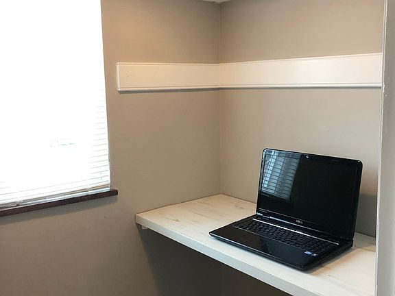 The office with build-in shelving