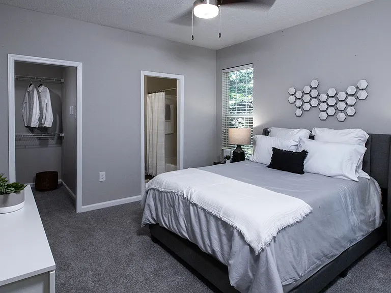 Luxuriate in regal comforts offered in the master suite complete with walk-in closet, ensuite bathroom, and bonus linen closet.