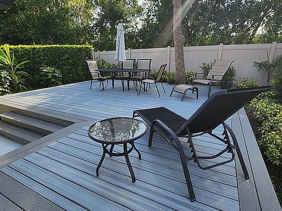 Private Deck Back Yard
