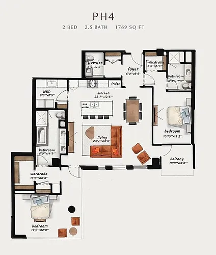 Floor plan PH4