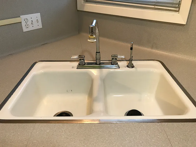 Kitchen sink with garbage disposal