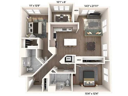 Floor plan BM14-D-Signature alt a