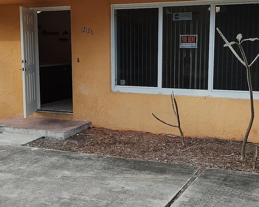 view of front door from parking lot