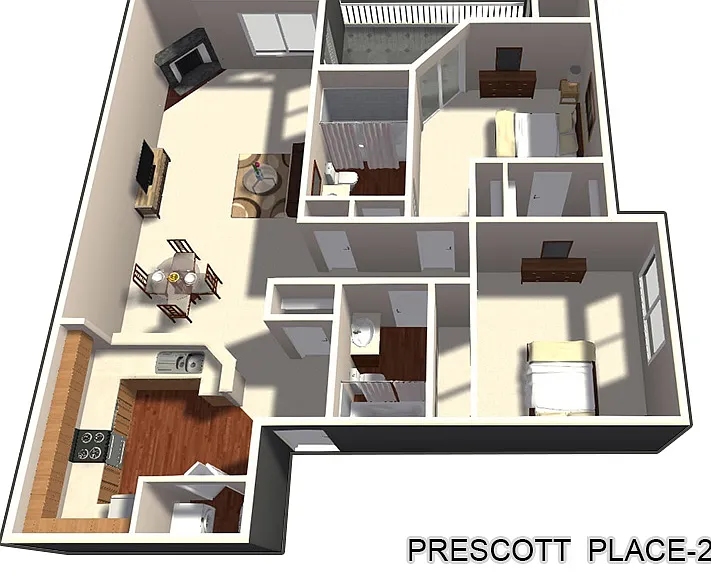Two Bed / Two Bath
