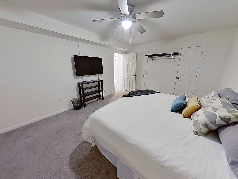 Master bedroom with smart TV