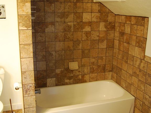 Ceramic tiled bathroom