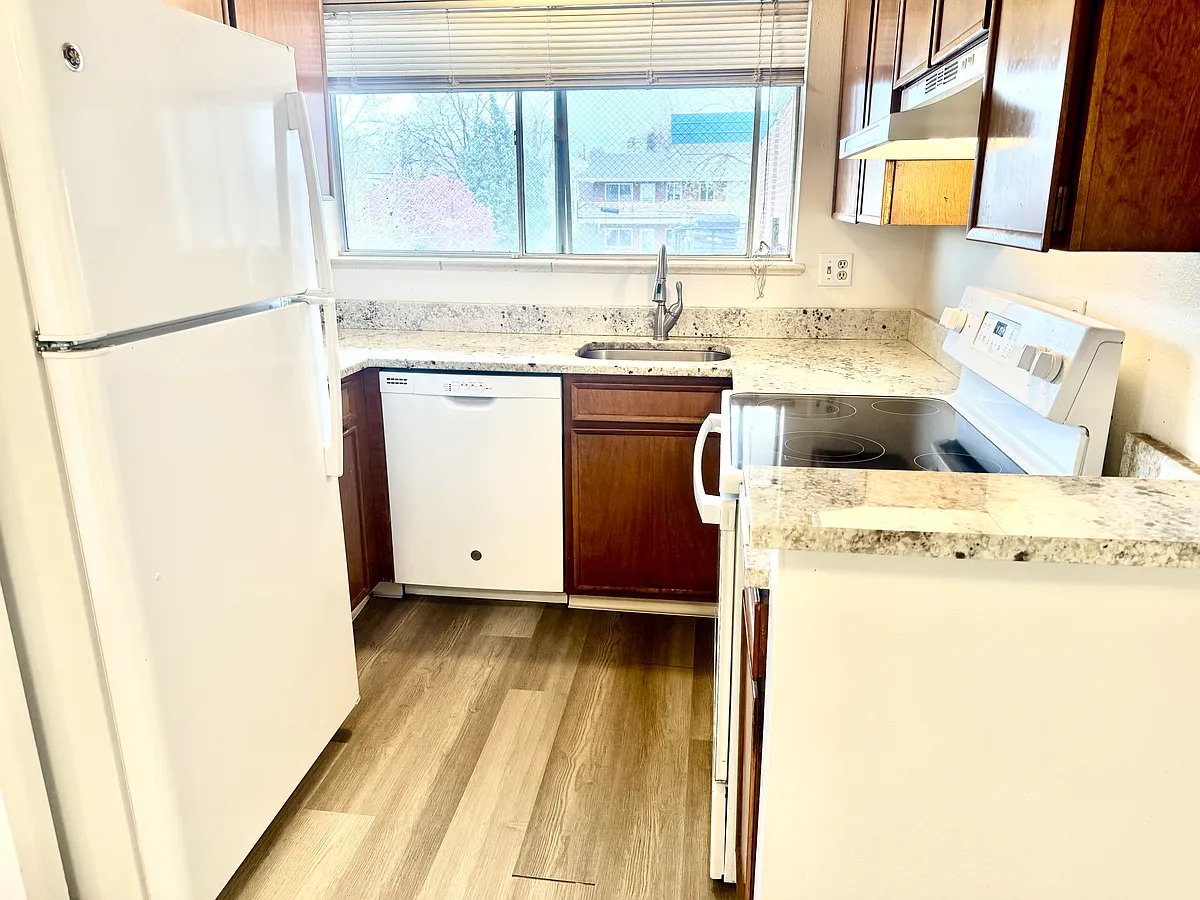 Remodeled kitchen with new granite counters, new stainless sink, new faucets etc. - 875 Alpine Ave #12