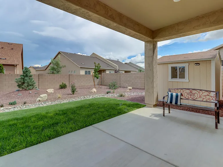 Back yard and patio