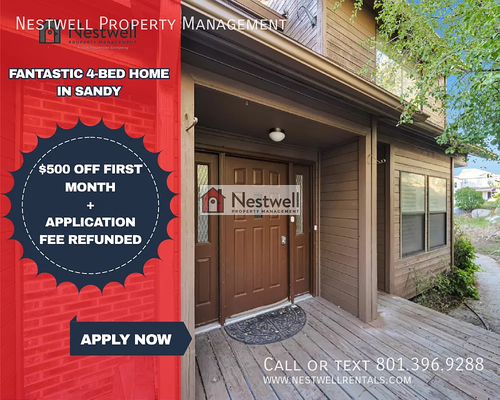 Fantastic 4-bed Home in Sandy with $500 off 1st month's rent! — Photo 1
