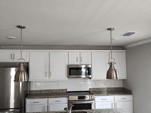 Kitchen with new pedant lights