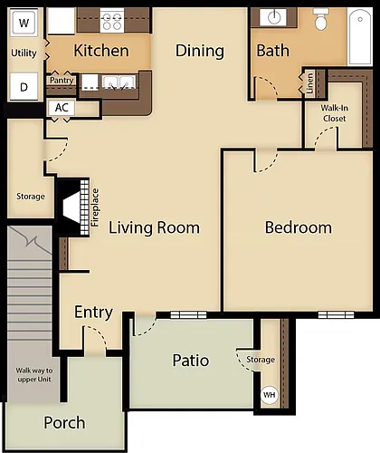 Floor plan 1/1 Downstairs