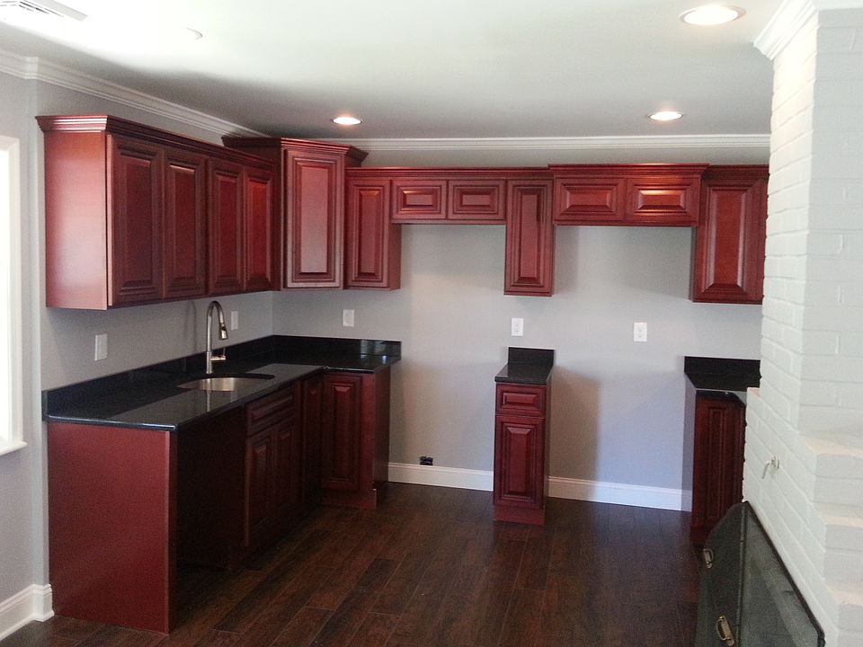 Custom Wood Cabinets+granite