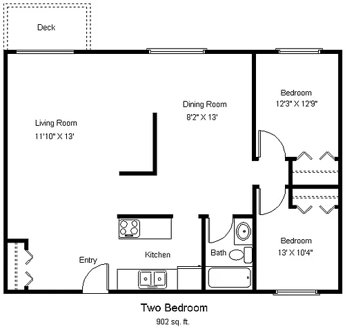 Floor plan Two Bedroom B