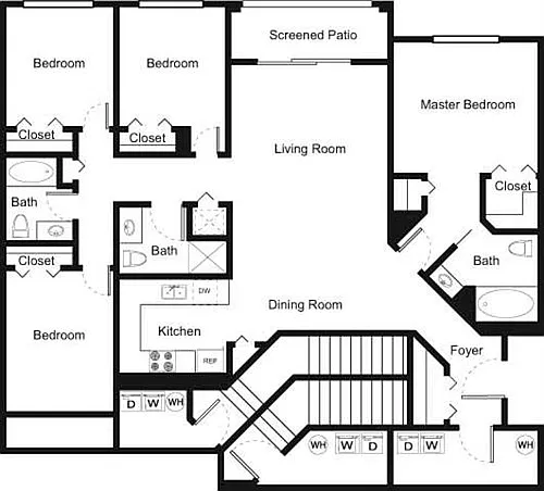 Floor plan D2 - 4B
