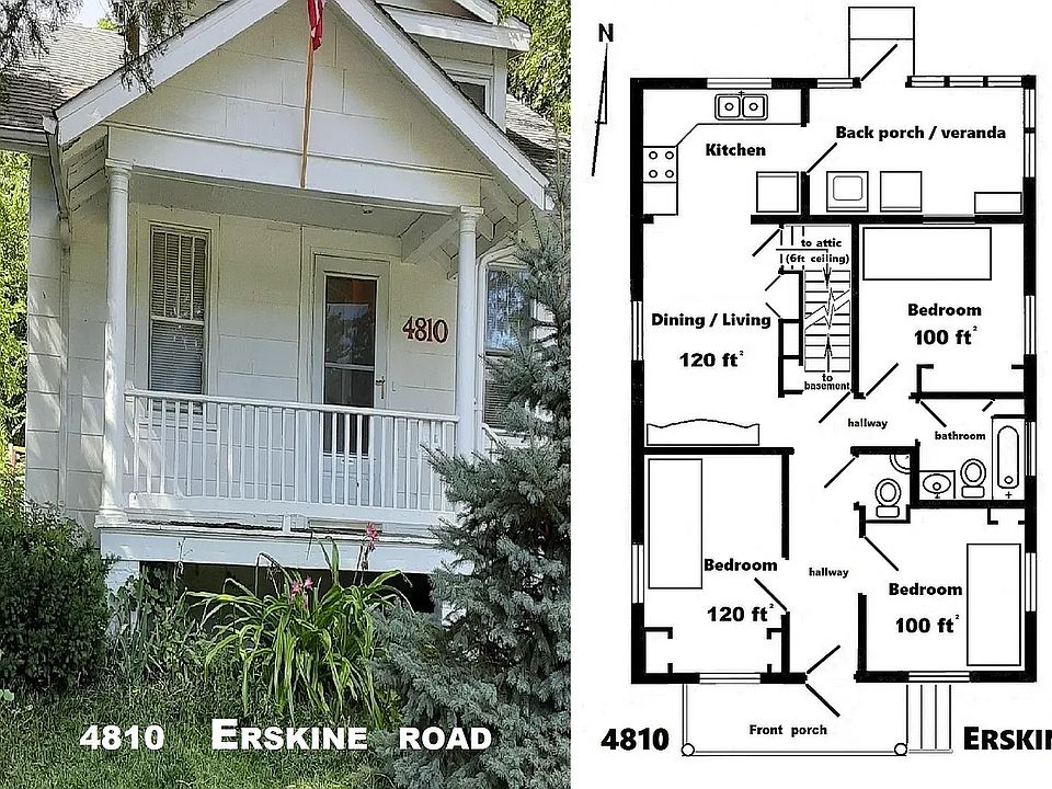Frontview & floorplan