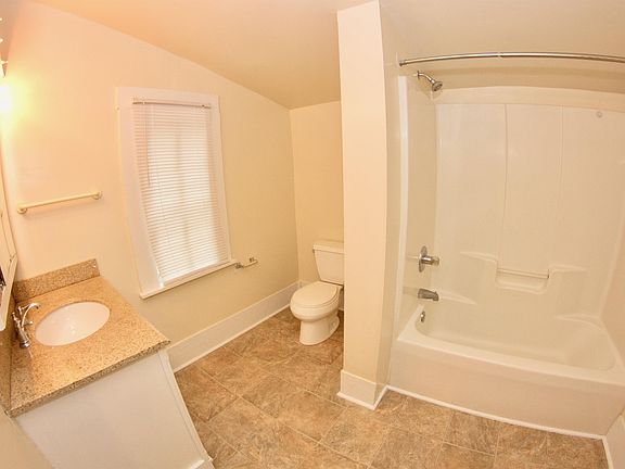The bathroom. Big enough to account for all 3 BR's. Modular storage welcome!