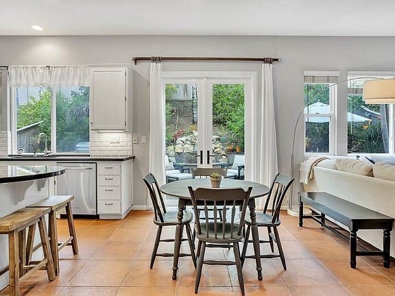 Kitchen and living area are connected.