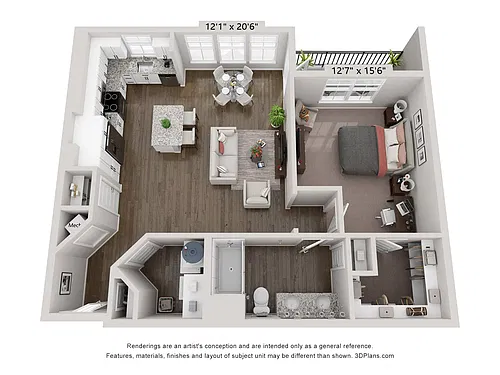 Floor plan A5A - Maya Alt 1X1