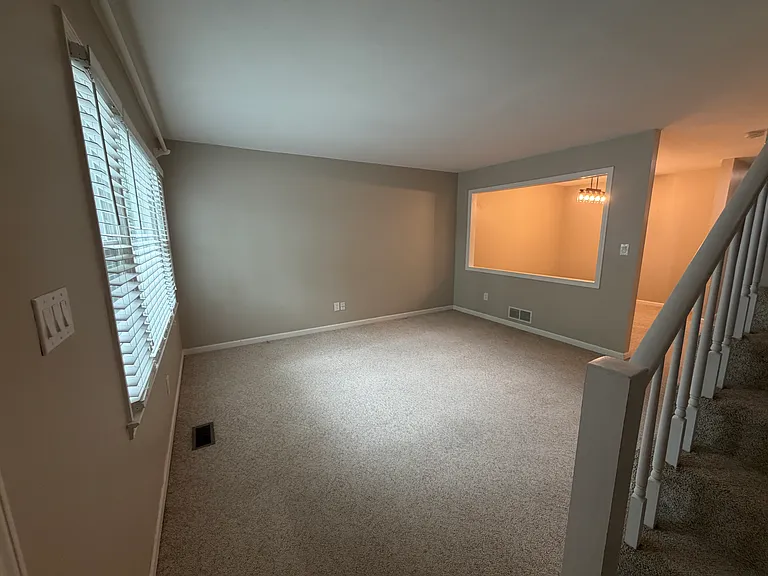 Living room into dining room