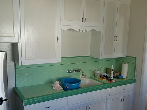 Kitchen counter, facing West.