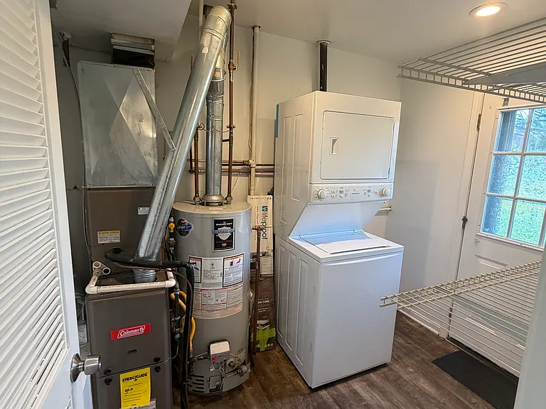 Laundry Room with rear door