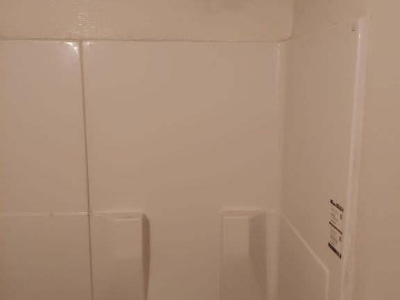 new tub in bathroom