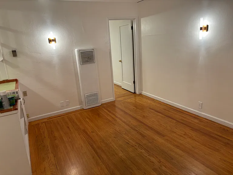 Living room with real hardwood floors