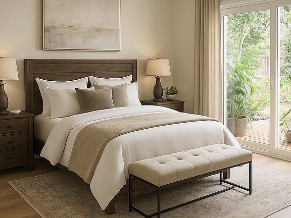 Master Bedroom with private access to back yard.