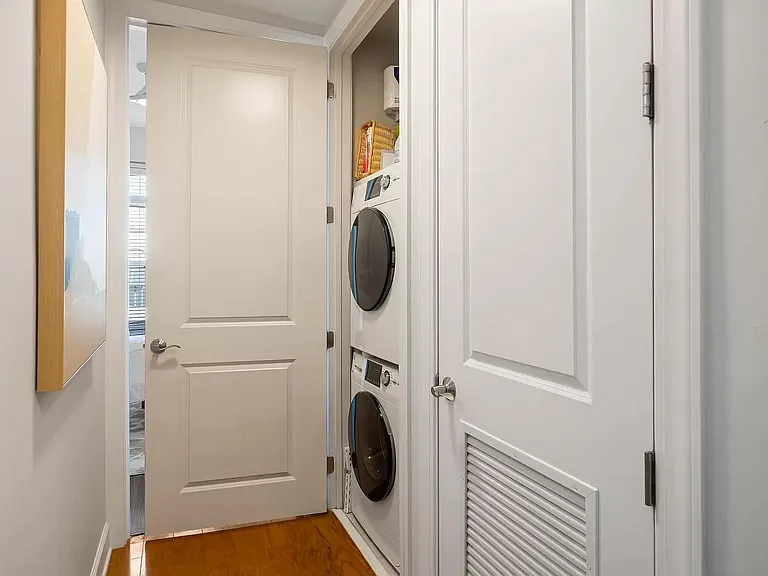 New washer & dryer in hall